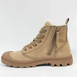 Palladium PAMPA HI ZIP WL - Volwassenen VeterlaarzenHalf-hoge Schoenen - Kleur: Taupe - Maat: 39 -dames-schoenen Verkoop 550x534 1