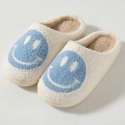 Merkloos Schoencadeautjes Sinterklaas - Open Sloffen - Pantoffels - Sloffen - Pantoffels Dames - Pantoffels Heren - Smiley Sloffen