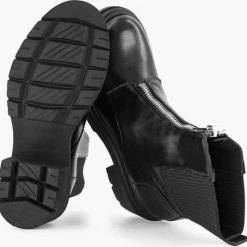 Oxmox Zwarte Enkellaars Hak - Maat 42 11 Oxmox Zwarte Enkellaars Hak - Maat 42 -dames-schoenen Verkoop 550x534 4