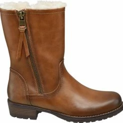 Landrover Cognac Enkellaars Gevoerd - Maat 37