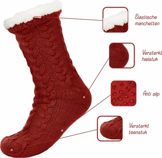 JAXY Huissokken - Huissokken Dames En Heren - Verwarmde Sokken - Anti Slip Sokken - Fleece Sokken - Dikke Sokken - Fluffy Sokken - Slofsokken - Warme Sokken - Bedsokken - Gevoerde Sokken - Winter Sokken - 2 Paar - Rood En Petrol 8 JAXY Huissokken - Huissokken Dames En Heren - Verwarmde Sokken - Anti Slip Sokken - Fleece Sokken - Dikke Sokken - Fluffy Sokken - Slofsokken - Warme Sokken - Bedsokken - Gevoerde Sokken - Winter Sokken - 2 Paar - Rood En Petrol - Afbeelding 8