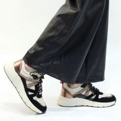 POSH By Poelman Sneaker - Vrouwen - Zwart/beige - Maat 37 -dames-schoenen Verkoop 550x550 105