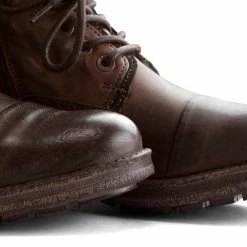 NoGRZ P.Post - Dames Leren Enkellaars - Winter Veterboots - Wol Gevoerd - Donkerbruin - Maat 41 -dames-schoenen Verkoop 550x550 168