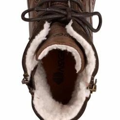 NoGRZ P.Post - Dames Leren Enkellaars - Winter Veterboots - Wol Gevoerd - Donkerbruin - Maat 41 -dames-schoenen Verkoop 550x550 169