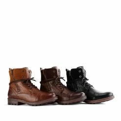 NoGRZ P.Post - Dames Leren Enkellaars - Winter Veterboots - Wol Gevoerd - Donkerbruin - Maat 41 -dames-schoenen Verkoop 550x550 170