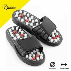 BestMen® Massage Slippers Unisex - Gezondheidsslipper Dames/Heren - Zwart - Maat 38-39