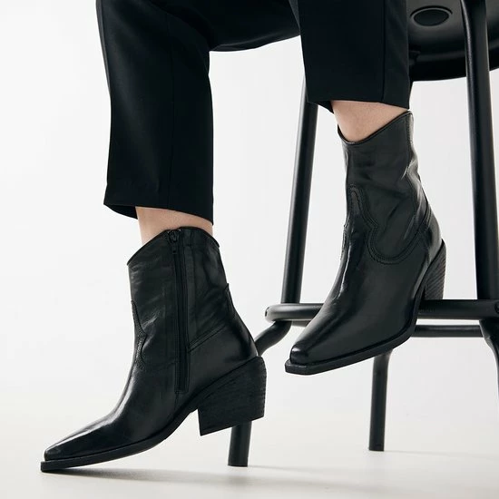 VIA VAI Eveline Clark Enkellaarsjes Dames - Zwart - Maat 40 6 VIA VAI Eveline Clark Enkellaarsjes Dames - Zwart - Maat 40 - Afbeelding 6