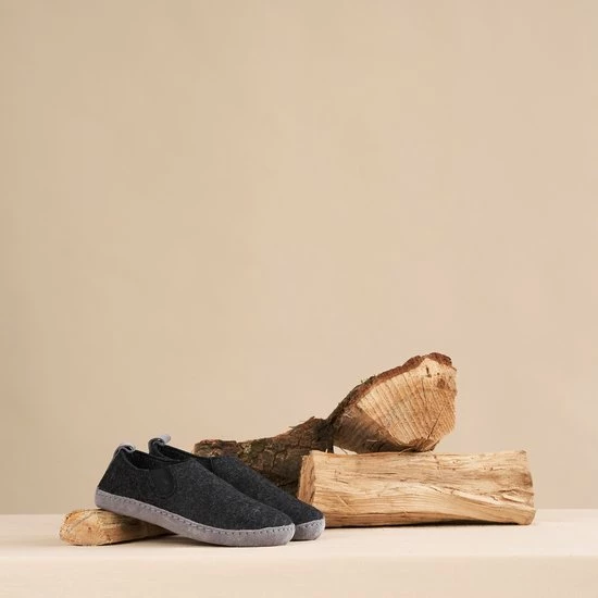 Travelin' In-Home Dames Sloffen - Wollen Pantoffels - Suede Zool - Grijs - Maat 39 8 Travelin' In-Home Dames Sloffen - Wollen Pantoffels - Suede Zool - Grijs - Maat 39 - Afbeelding 8