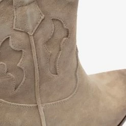 TwoDay Suede Dames Cowboy Western Laarsjes - Beige - Maat 40 - Echt Leer -dames-schoenen Verkoop 550x550 317