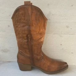 WELOVESHOES® Dames Cowboylaarzen Met Hak - Imitatieleer - Camel - Maat 38 -dames-schoenen Verkoop 550x550 49
