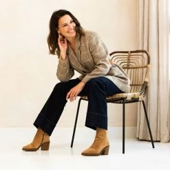 VIA VAI Kailee Faye Enkellaarsjes Dames - Cognac - Maat 39 -dames-schoenen Verkoop 550x550 55