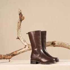 Travelin' Fitjar Leren Dames Laarzen - Wol Gevoerde Laars - Donkerbruin Leer - Maat 36 -dames-schoenen Verkoop 550x550 63