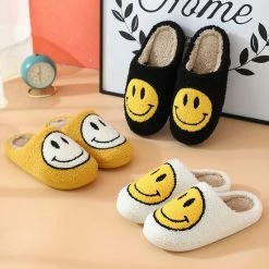 Budino Smiley Pantoffels - Smiley Sloffen - Pantoffels - Sloffen - Dames En Heren - Zwart - Maat 37/38 -dames-schoenen Verkoop 550x550 87