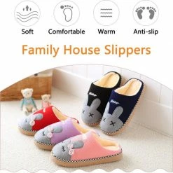 Geweo Be-Home Sloffen - Paas Met Afbeelding Konijn - Kerstmis - Kerstfeest - Christmas Gift - Paashaas Instap Sloffen-Wollen Pantoffels - Dames - Purper - Maat 35/36 -dames-schoenen Verkoop 550x551 1