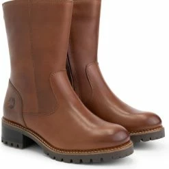 Travelin' Skjolden Leren Dames Laarzen - Wol Gevoerde Laars - Cognac Leer - Maat 36 -dames-schoenen Verkoop 550x562