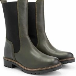 Travelin' Ringdal Leren Dameslaarzen - Wol Gevoerd - Chelsea Boots - Olijf Groen/Leger Groen Leer - Maat 43 -dames-schoenen Verkoop 550x570 2