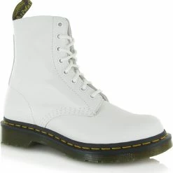Dr. Martens 1460 PASCAL OPTICAL WHITE VIRA - Volwassenen VeterlaarzenHalf-hoge Schoenen - Kleur: Wit/beige - Maat: 40 -dames-schoenen Verkoop 550x570