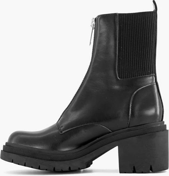 Oxmox Zwarte Enkellaars Hak - Maat 42 1 Oxmox Zwarte Enkellaars Hak - Maat 42