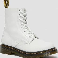 Dr. Martens 1460 PASCAL OPTICAL WHITE VIRA - Volwassenen VeterlaarzenHalf-hoge Schoenen - Kleur: Wit/beige - Maat: 40