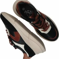 Mexx Dames Sneaker Jilou Black/Tan -dames-schoenen Verkoop 550x583 3