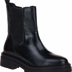 Geox Zwarte Korte Laars -dames-schoenen Verkoop 550x603 6