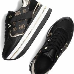 GUESS Harinna Dames Sneakers - Zwart/Bruin - Maat 40 -dames-schoenen Verkoop 550x608 5