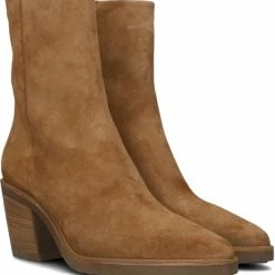 VIA VAI Kailee Faye Enkellaarsjes Dames - Cognac - Maat 39 -dames-schoenen Verkoop 550x612
