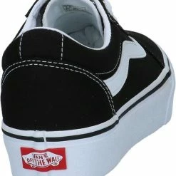 Vans Ward Platform Canvas Dames Sneakers - Black/White - Maat 42 -dames-schoenen Verkoop 550x614 1
