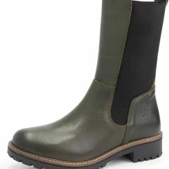 Travelin' Ringdal Leren Dameslaarzen - Wol Gevoerd - Chelsea Boots - Olijf Groen/Leger Groen Leer - Maat 43 -dames-schoenen Verkoop 550x622 1