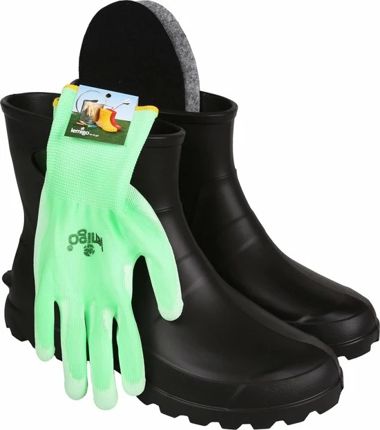 Sarcia Zwarte Lemigo Regenlaarzen Voor Tuin + Tuinhandschoenen Maat - 43 2 Sarcia Zwarte Lemigo Regenlaarzen Voor Tuin + Tuinhandschoenen Maat - 43 - Afbeelding 2