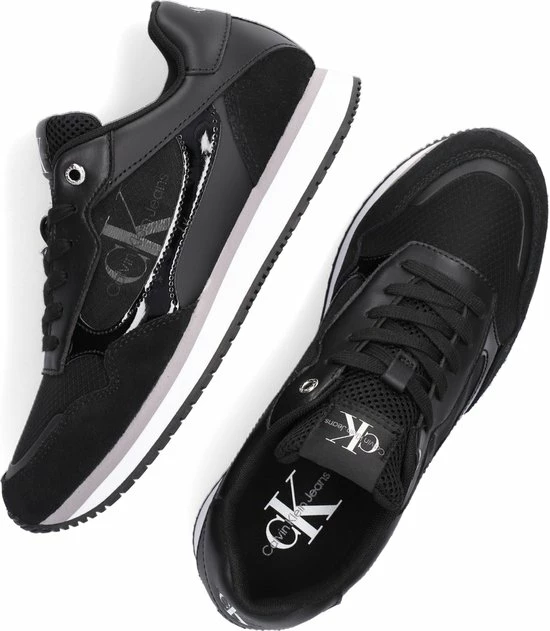 Calvin Klein Retro Runner 4 Lage Sneakers - Dames - Zwart - Maat 38 5 Calvin Klein Retro Runner 4 Lage Sneakers - Dames - Zwart - Maat 38 - Afbeelding 5