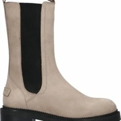 Shabbies Amsterdam Shabbies 182020394 Chelsea Boots - Enkellaarsjes - Dames - Taupe - Maat 38