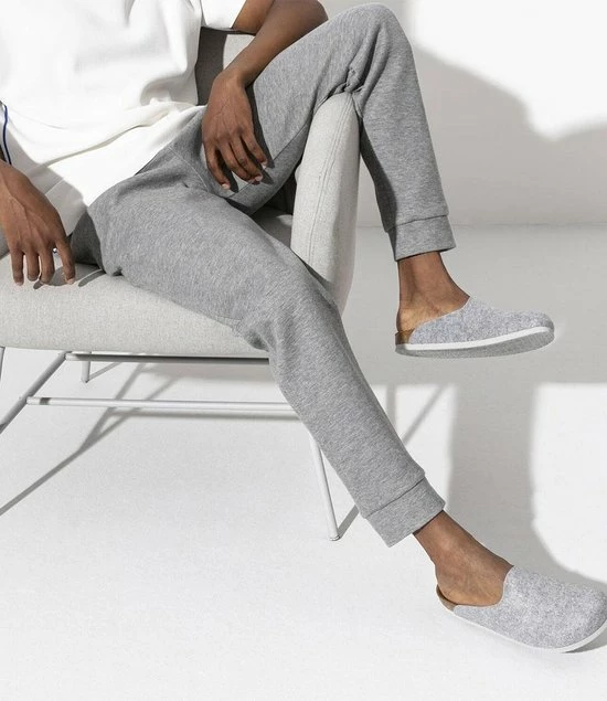 Birkenstock Amsterdam Light Gray Narrow VEG Felt Wooly Home Unisex Pantoffels - Lichtgrijs - Maat 41 10 Birkenstock Amsterdam Light Gray Narrow VEG Felt Wooly Home Unisex Pantoffels - Lichtgrijs - Maat 41 - Afbeelding 10