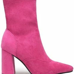 Weloveshoes SmileFavorites® Enkellaarsjes, Pumps/Hakken Met Hak - Suedine - Roze - Maat 39 -dames-schoenen Verkoop 550x646