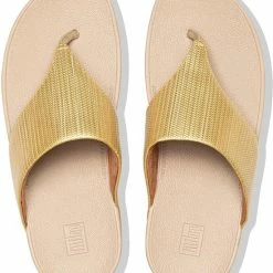 Fitflop Slippers - Maat 39 - Vrouwen - Geel/beige -dames-schoenen Verkoop 550x653
