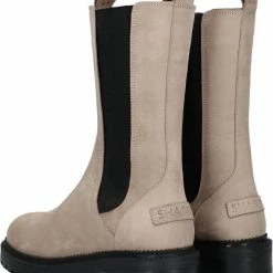 Shabbies Amsterdam Shabbies 182020394 Chelsea Boots - Enkellaarsjes - Dames - Taupe - Maat 38 -dames-schoenen Verkoop 550x664
