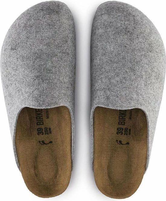 Birkenstock Amsterdam Light Gray Narrow VEG Felt Wooly Home Unisex Pantoffels - Lichtgrijs - Maat 41 11 Birkenstock Amsterdam Light Gray Narrow VEG Felt Wooly Home Unisex Pantoffels - Lichtgrijs - Maat 41 - Afbeelding 11