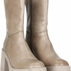PS Poelman BOMMA Dames Enkellaarzen - Taupe - Maat 38 -dames-schoenen Verkoop 550x673 3