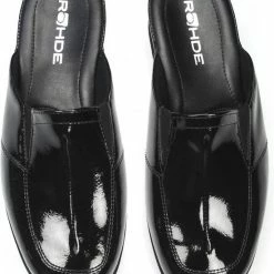 Rohde Vrouwen Leren Harde Zool Pantoffels / Open Sloffen - 6142 - Zwart - Maat 38 -dames-schoenen Verkoop 550x678 8