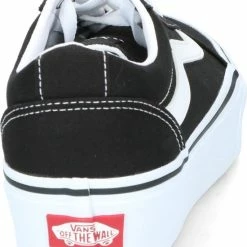 Vans Ward Platform Canvas Dames Sneakers - Black/White - Maat 42 -dames-schoenen Verkoop 550x681 1