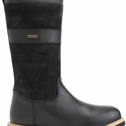 Travelin' Danmark Dames Outdoorlaarzen - Gevoerde Waterdichte Wandellaars - Zwart Leer - Maat 40