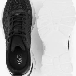 Oxmox Zwarte Chunky Sneaker Steentjes - Maat 41 -dames-schoenen Verkoop 550x695 3