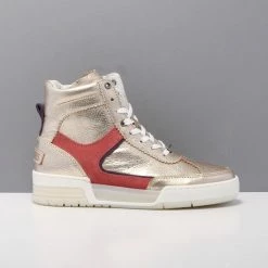 Shabbies Amsterdam Shabbies 102020094 Hoge Sneakers - Leren Sneaker - Dames - Goud - Maat 41 -dames-schoenen Verkoop 550x707 24