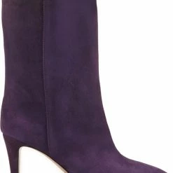 Lina Locchi Enkellaarsjes Dames / Laarzen / Damesschoenen - Suède - L1175 - Paars - Maat 39