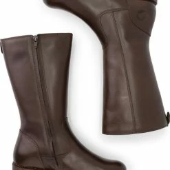 Travelin' Fitjar Leren Dames Laarzen - Wol Gevoerde Laars - Donkerbruin Leer - Maat 36 -dames-schoenen Verkoop 550x721 1