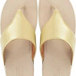 Fitflop Slippers - Maat 39 - Vrouwen - Geel/beige -dames-schoenen Verkoop 550x725 1