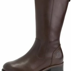 Travelin' Fitjar Leren Dames Laarzen - Wol Gevoerde Laars - Donkerbruin Leer - Maat 36 -dames-schoenen Verkoop 550x727 1