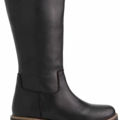 Travelin Varde - Leren Dameslaars - Wol Gevoerd - Zwart Leer - Maat 43