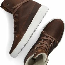 HUB Chess 3.0 Hoge Sneakers - Leren Sneaker - Dames - Cognac - Maat 40 -dames-schoenen Verkoop 550x732 7