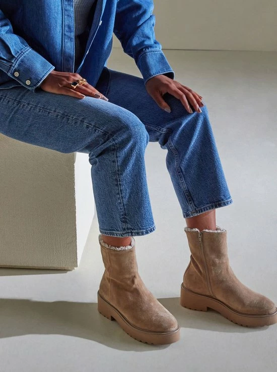 VIA VAI Bobbi Mellow Biker Boots - Beige - Maat 38 14 VIA VAI Bobbi Mellow Biker Boots - Beige - Maat 38 - Afbeelding 14